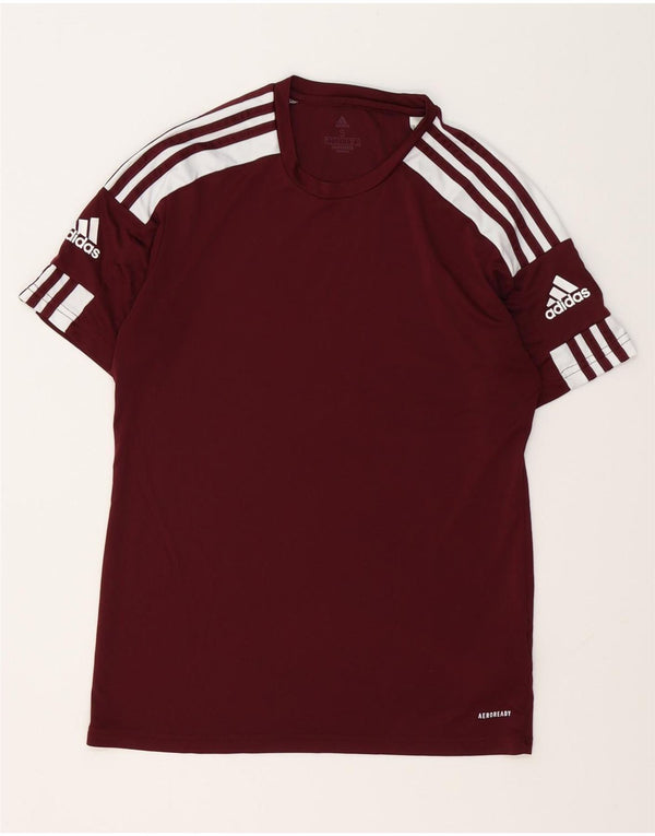 Tricou grafic ADIDAS Aeroready pentru bărbați Top mic din poliester burgundă