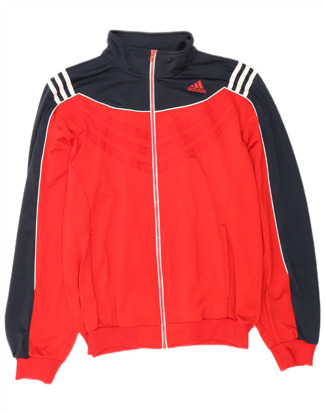 Jachetă de trening pentru bărbați Adidas Marea Britanie 44/46 Poliester color bloc roșu mare