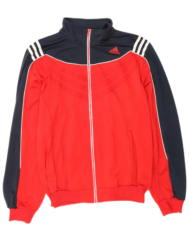 Jachetă de trening pentru bărbați Adidas Marea Britanie 44/46 Poliester color bloc roșu mare