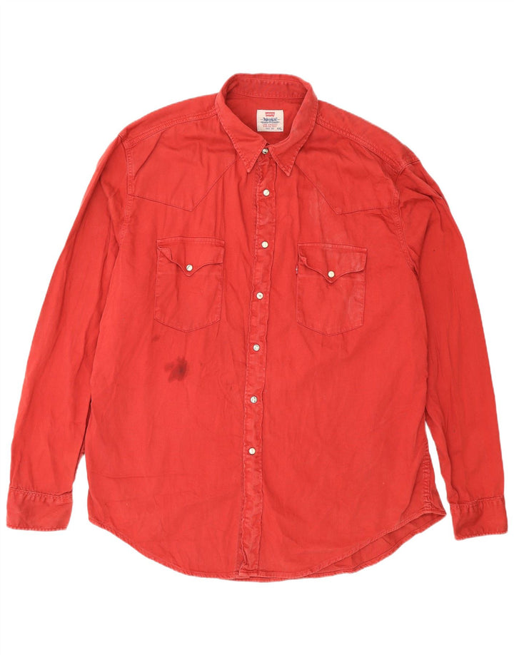 Cămașă pentru bărbați Levi's 2XL bumbac roșu