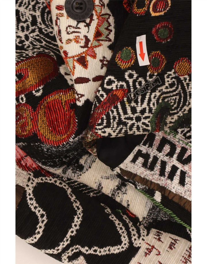 Palton pentru femei Desigual cu model abstract EU 46 XL poliester floral negru