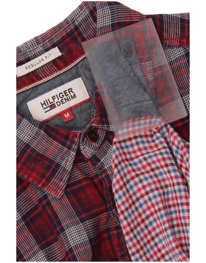 Cămașă de flanel pentru bărbați Tommy Hilfiger, de culoare roșie medie, din bumbac