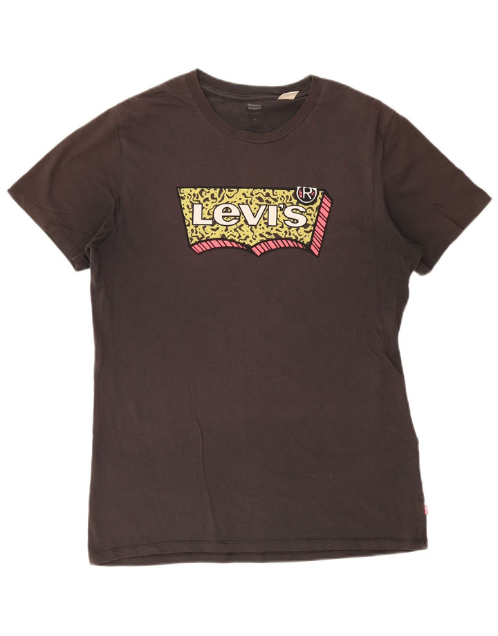 Tricou grafic pentru bărbați Levi's Top din bumbac gri mediu