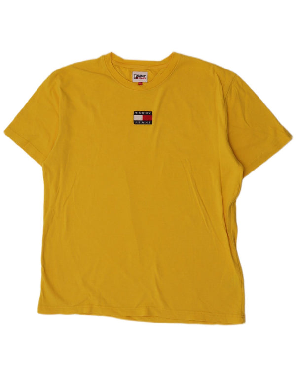 Tricou Tommy Hilfiger pentru bărbați Top 2XL bumbac galben