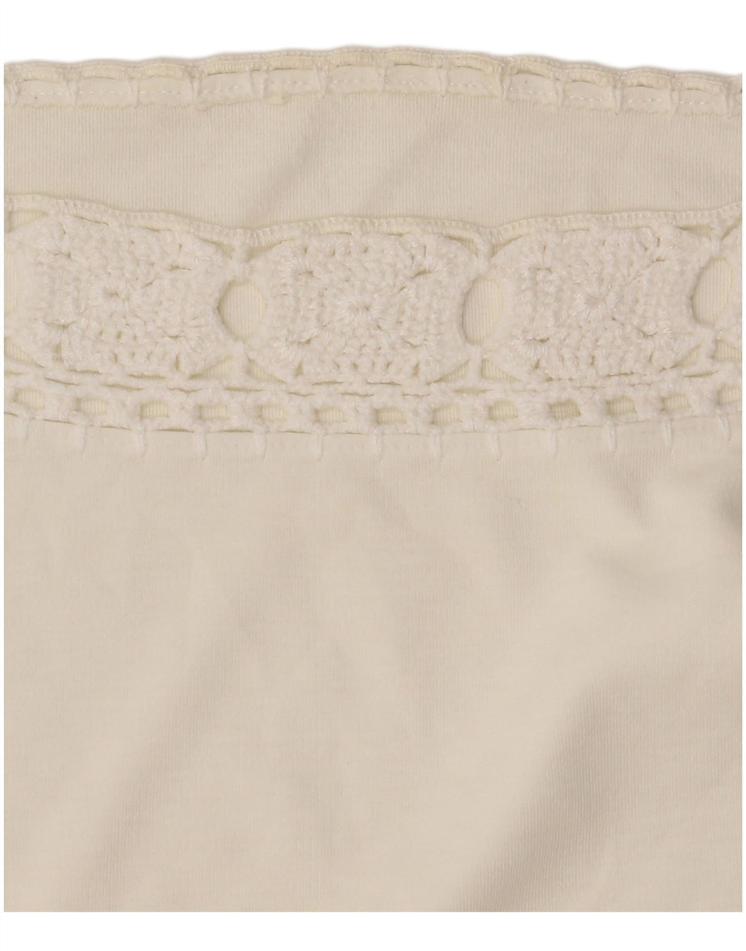 VINTAGE Womens Blouse Top UK 14 Medium Off White
