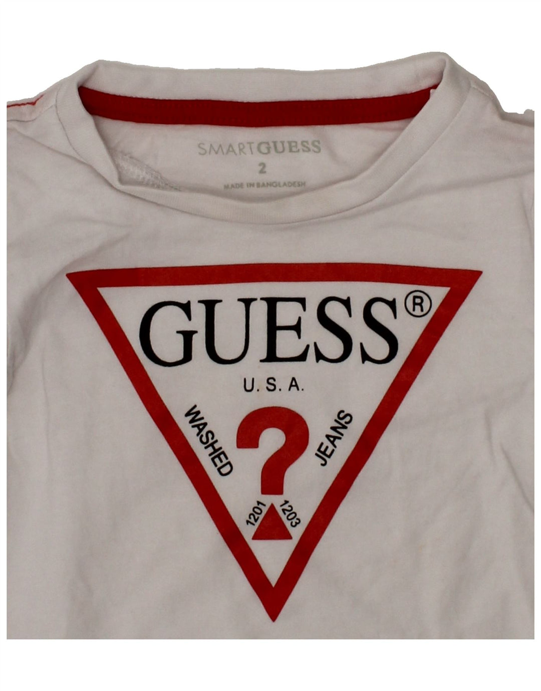 GUESS Baby Boys Graphic Top Long Sleeve 18-24 Months White Vintage Guess and Second-Hand Guess from Messina Hembry 