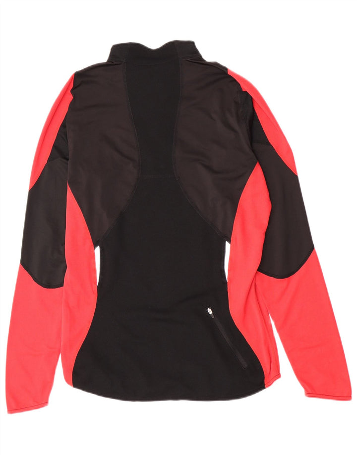 Top de trening Mizuno pentru bărbați, cu fermoar și gât, color block, negru