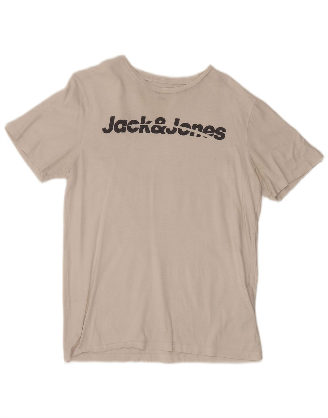 Tricou cu grafic Jack & Jones pentru bărbați, cu croială obișnuită, top mediu din bumbac alb