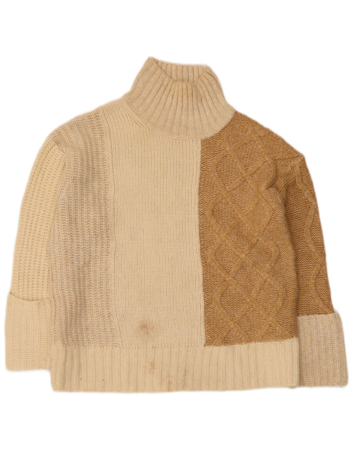 Pulover cu gât țestoasă pentru femei Marks & Spencer UK 10 Small Off White