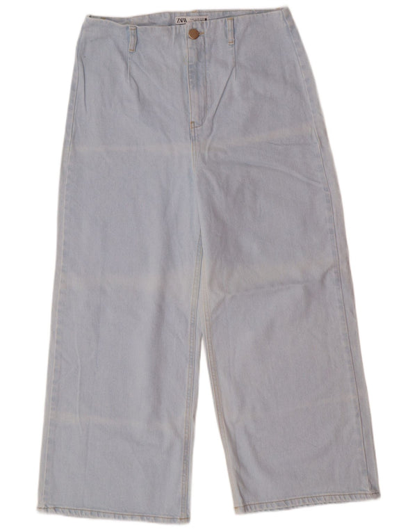 Blugi de damă Zara cu talie înaltă cu picioare largi EU 42 Large W32 L26 Blue Classic