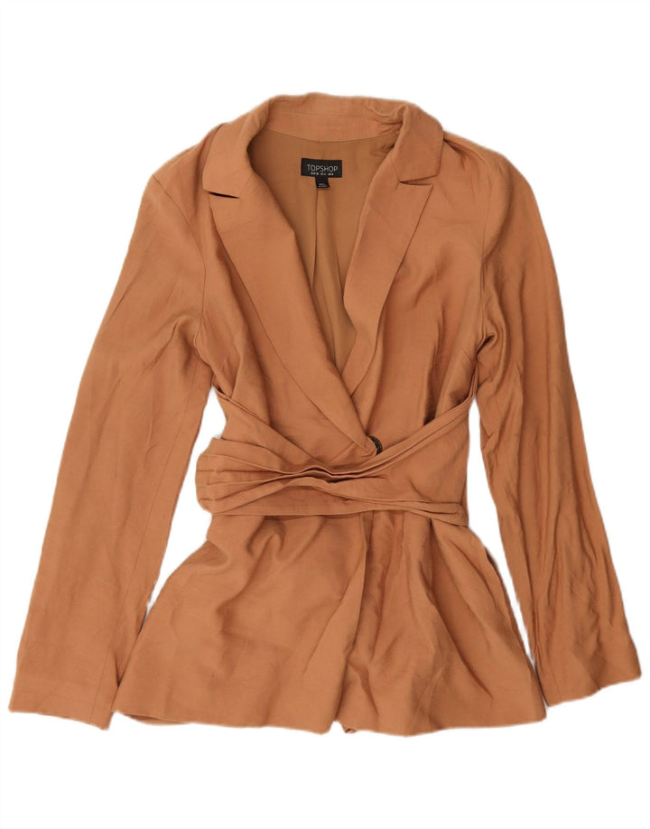 Topshop Blazer Jacket pentru femei UK 8 Small Beige Viscose