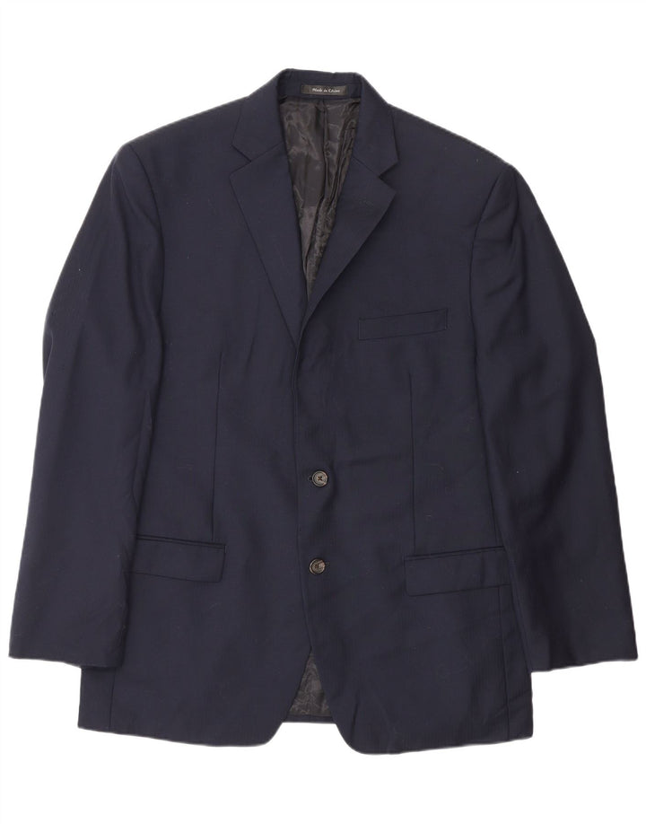 Jachetă pentru bărbați Ralph Lauren, cu 2 nasturi, UK 42, mare, albastru, lână, clasică
