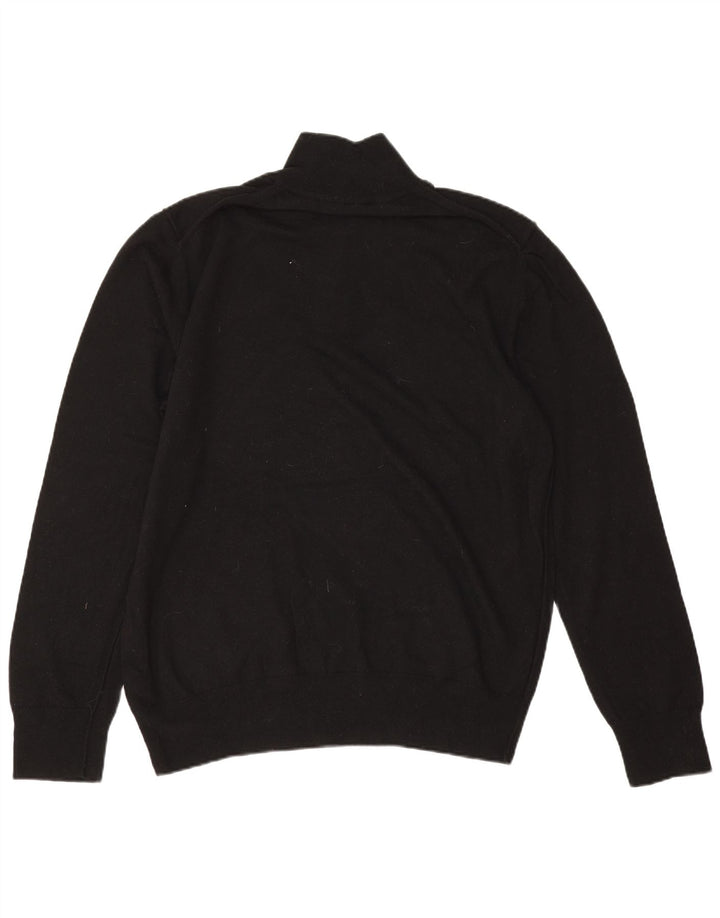 Pulover pentru bărbați All Saints, cu fermoar și gât, 2XL, lână neagră
