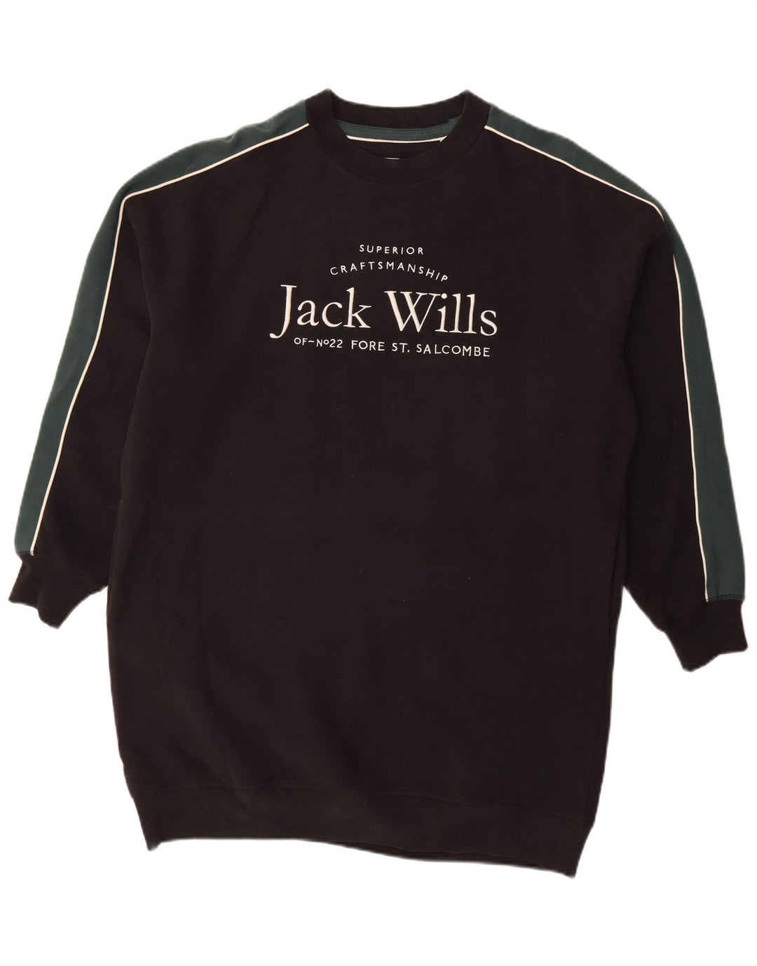 JACK WILLS Rochie cu pulover supradimensionat pentru femei UK 12 Medium Black