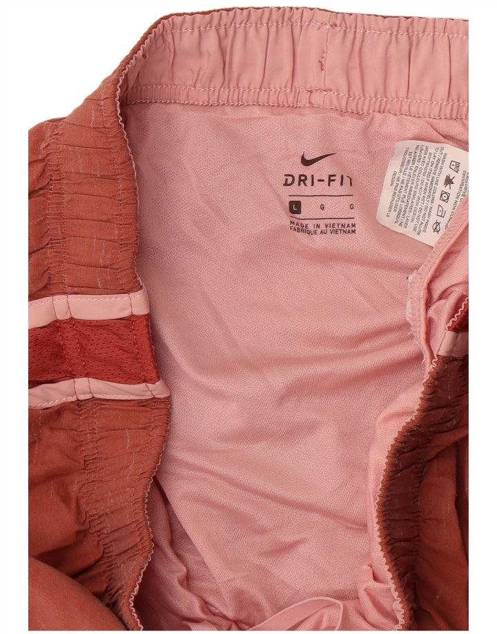 Pantaloni scurți sport Nike Dri Fit pentru femei UK 14, mari, maro, poliester cu pete