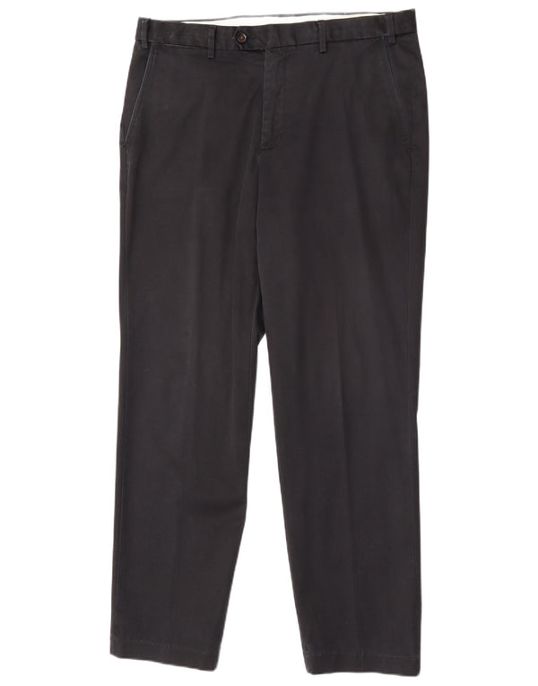 Marks & Spencer Pantaloni de costum croit pentru bărbați L34 L31 Bumbac negru