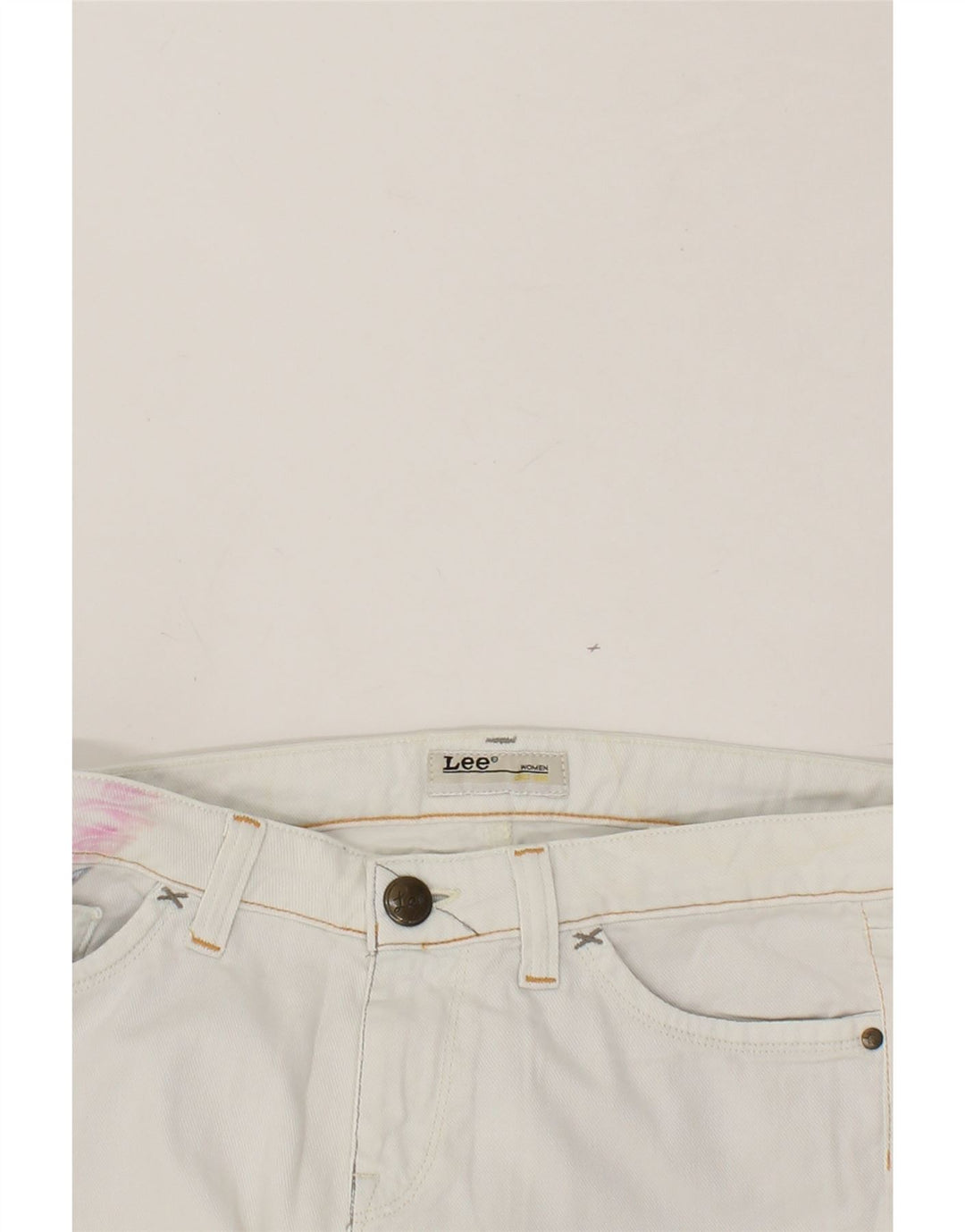 LEE Womens Bell Bootcut Jeans W30 L25 White Cotton Vintage Lee and Second-Hand Lee from Messina Hembry 