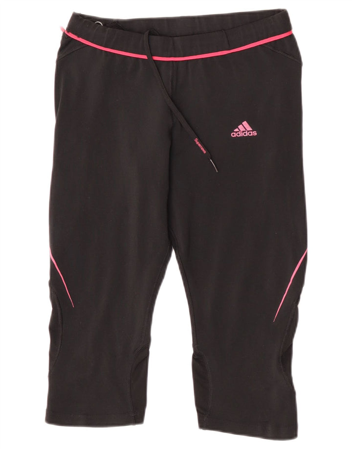 Leggings Adidas Climacool Capri pentru femei UK 12 Poliester mediu negru