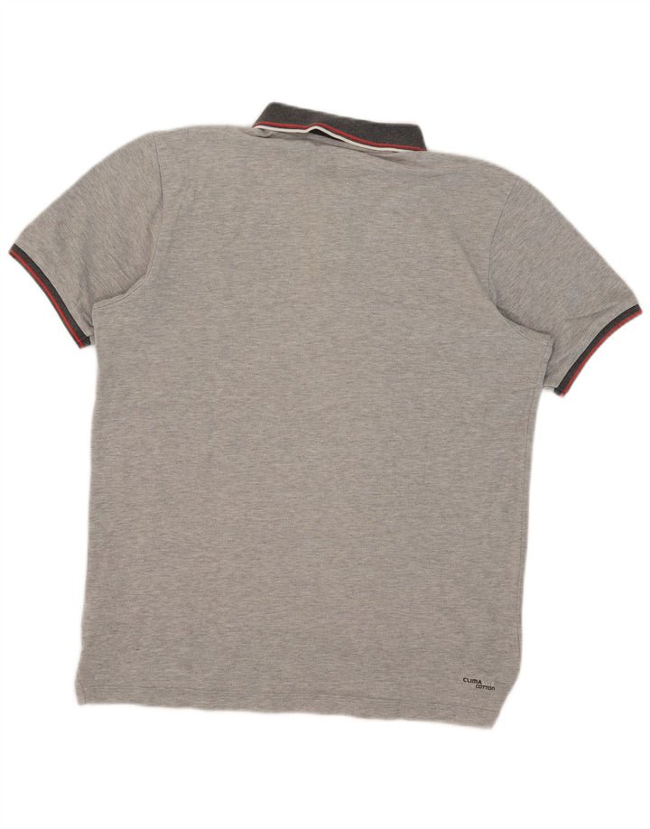 Tricou polo Adidas Clima 365 pentru bărbați, bumbac gri mediu