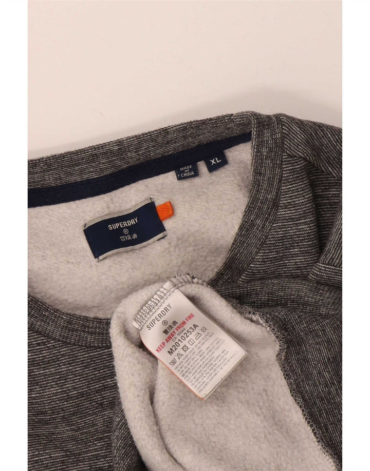 Pulover pentru bărbați Superdry Pulover XL, bumbac cu pete gri