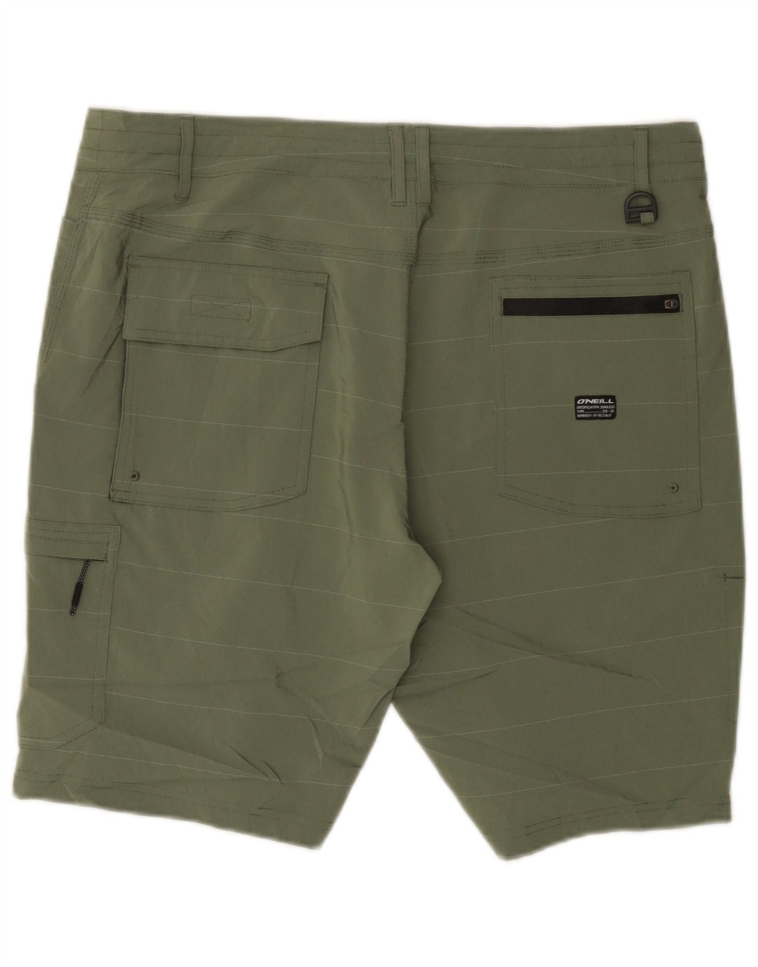 Pantaloni scurți cargo O'Neill pentru bărbați W36, poliester cu dungi mari kaki