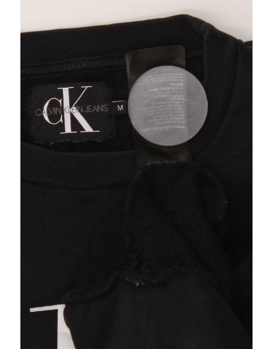 Hanorac grafic pentru bărbați Calvin Klein Jeans Jumper Bumbac mediu negru
