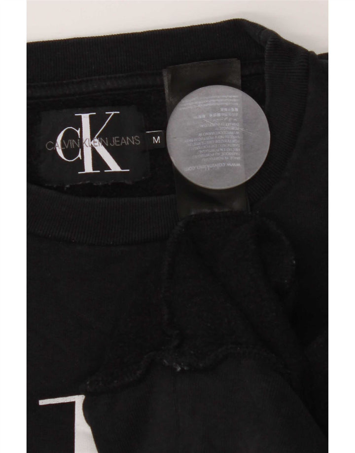 Hanorac grafic pentru bărbați Calvin Klein Jeans Jumper Bumbac mediu negru