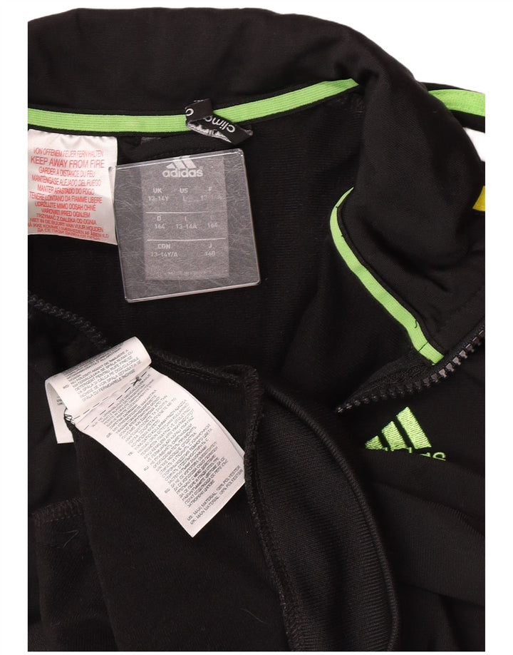Adidas Boys Climalite Trening Top Jachetă 13-14 ani Poliester negru