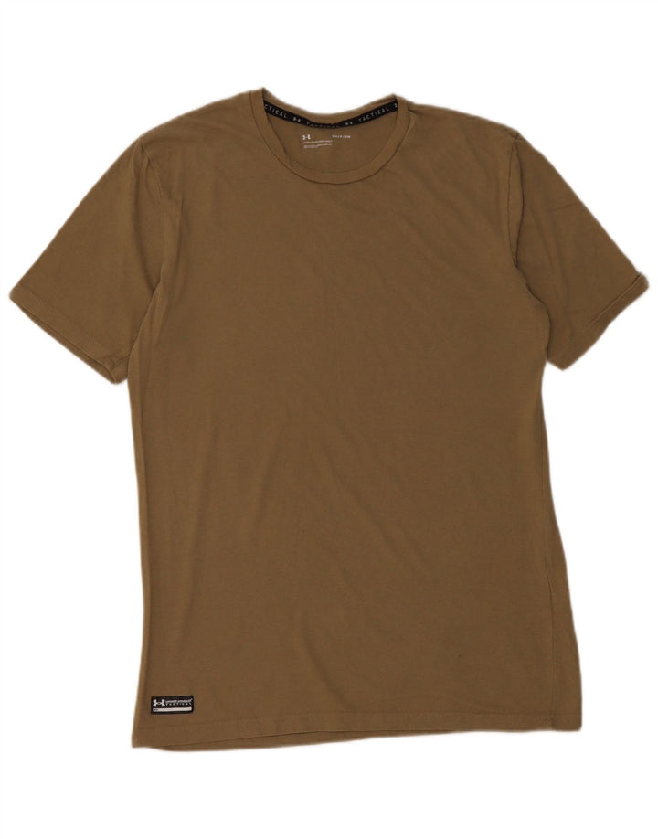 Tricou pentru bărbați UNDER ARMOUR Top mic din bumbac kaki