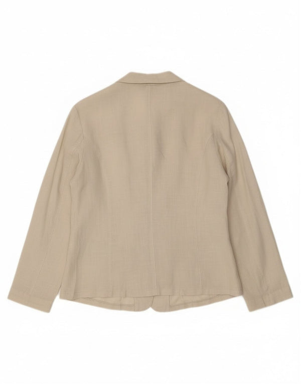 Bluză de cămașă vintage pentru femei UK 14 Medium Beige In