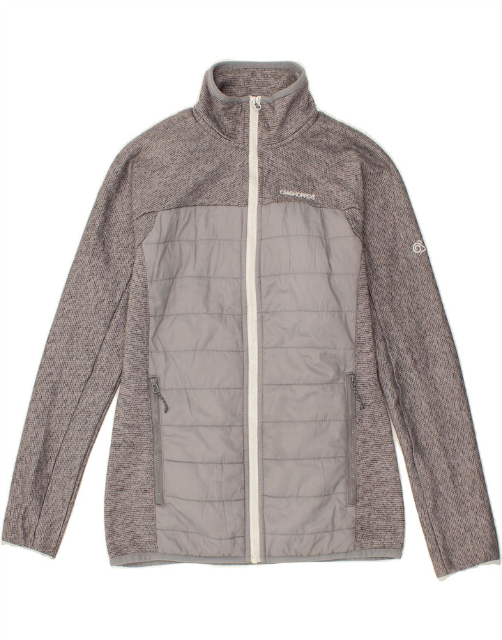 CRAGHOPPERS Womens Tracksuit Top Jacket UK 8 Small  Grey Colourblock Vintage CRAGHOPPERS and Second-Hand CRAGHOPPERS from Messina Hembry 