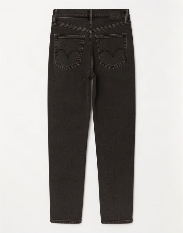 Blugi conici pentru femei cu talie înaltă Levi's L26 L27 bumbac negru