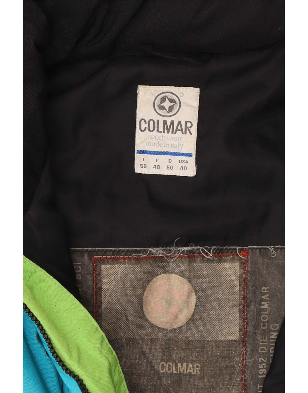 Jachetă de schi Colmar pentru bărbați, cu glugă, cu formă lejeră, IT 50 Medium Blue Colorblock