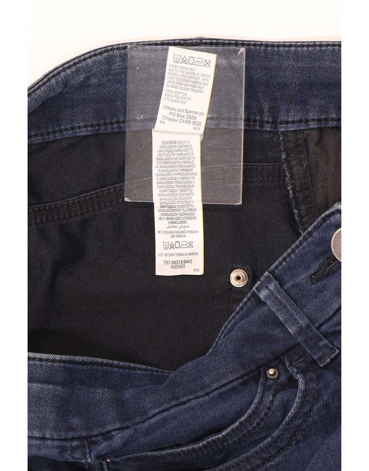 Blugi tăiați pentru femei Marks & Spencer UK 12 Medium L30 L21 Bumbac albastru