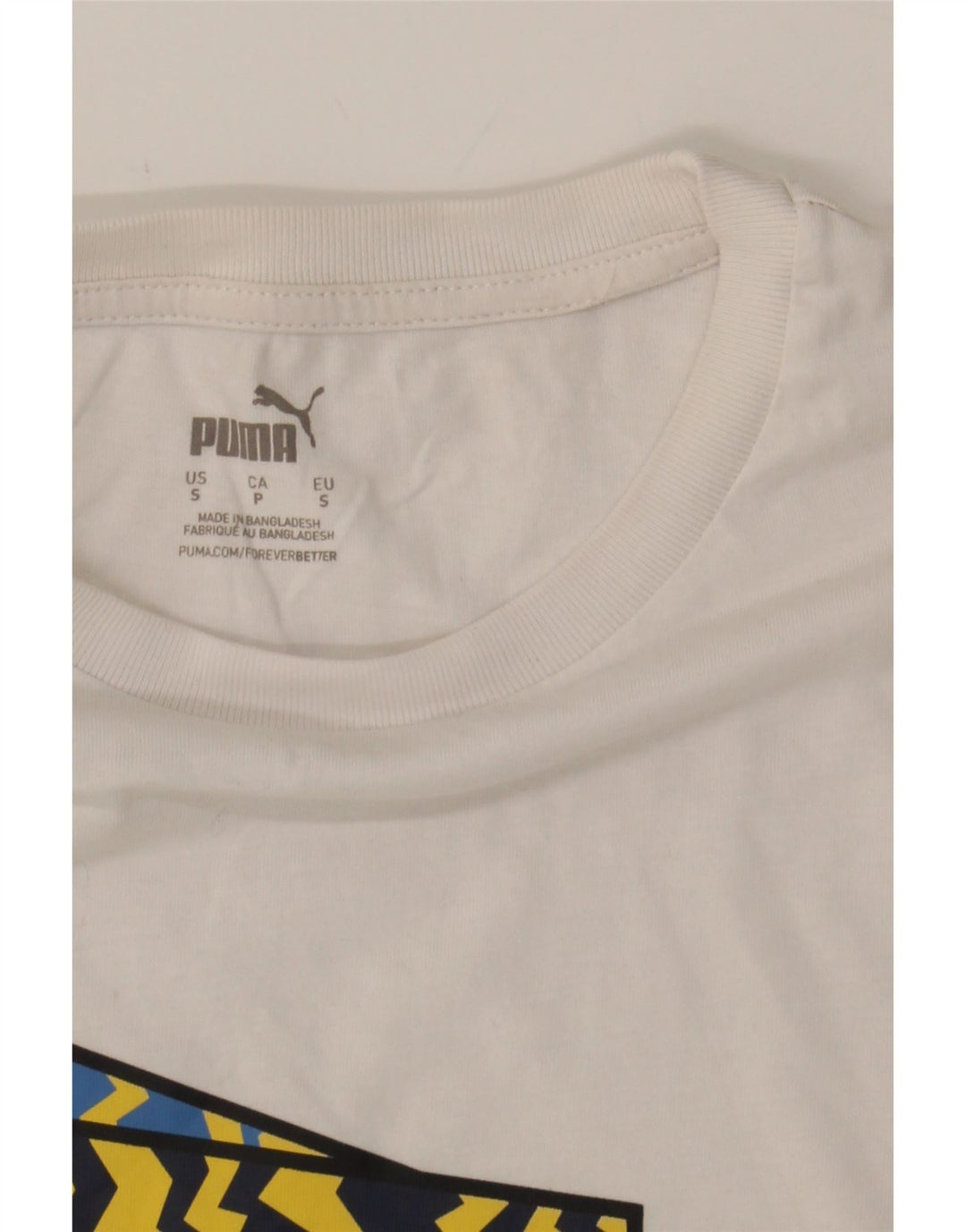 PUMA Mens Graphic T-Shirt Top Small White Cotton Vintage Puma and Second-Hand Puma from Messina Hembry 