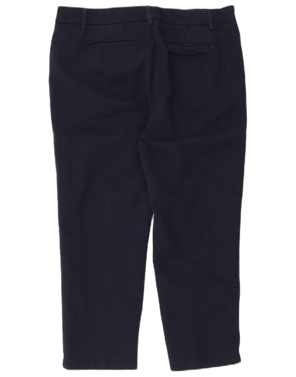 Pantaloni tăiați pentru femei Tommy Hilfiger US 14 XL W34 L24 bleumarin bumbac