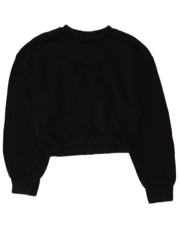 Pulover pentru damă Zara Crop Pulover UK 10 Bumbac negru mic