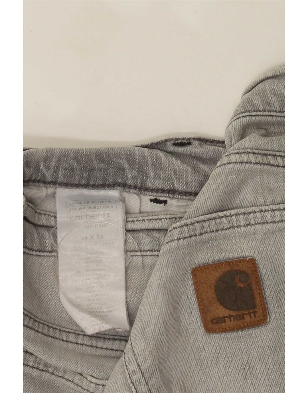 Blugi drepti pentru bărbați Carhartt W34 L34 bumbac gri
