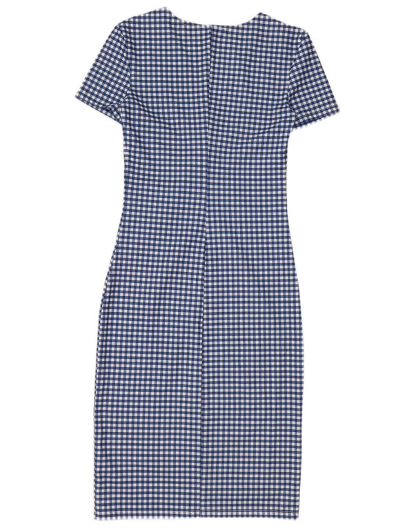 Rochie Bodycon pentru Damă Zara UK 8 Mic Albastru Gingham Poliester