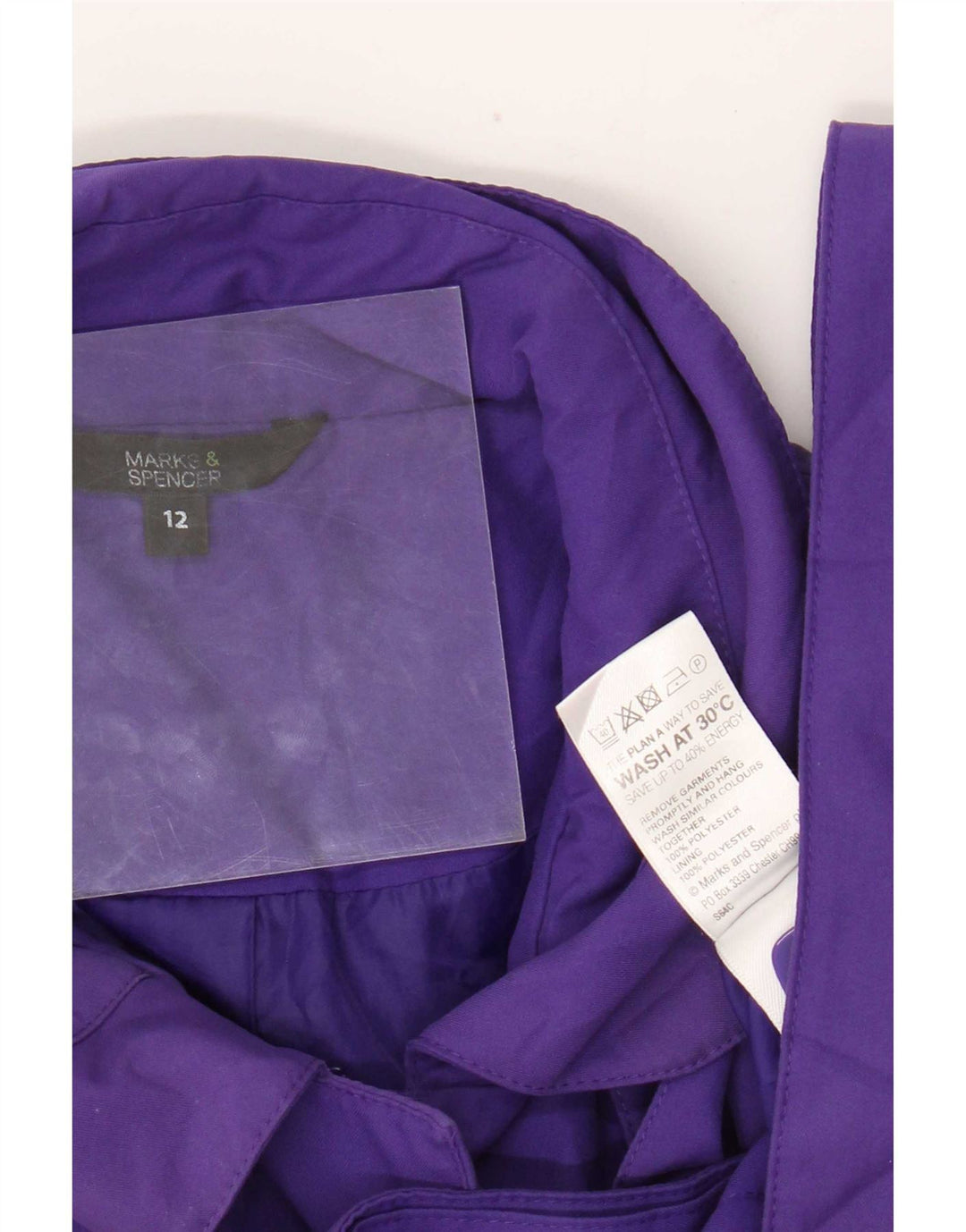 Trench pentru femei Marks & Spencer UK 12 Poliester violet mediu