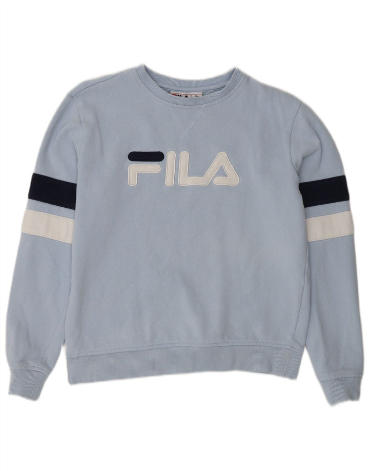 Pulover supradimensionat pentru femei FILA UK 10 Small Blue Colorblock