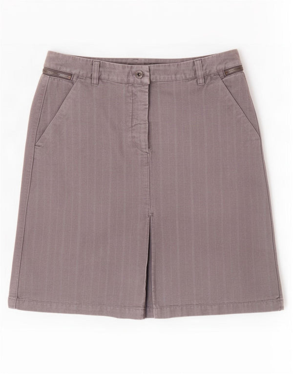 Murphy & Nye Womens Straight Skirt Large W32 Grey Striped