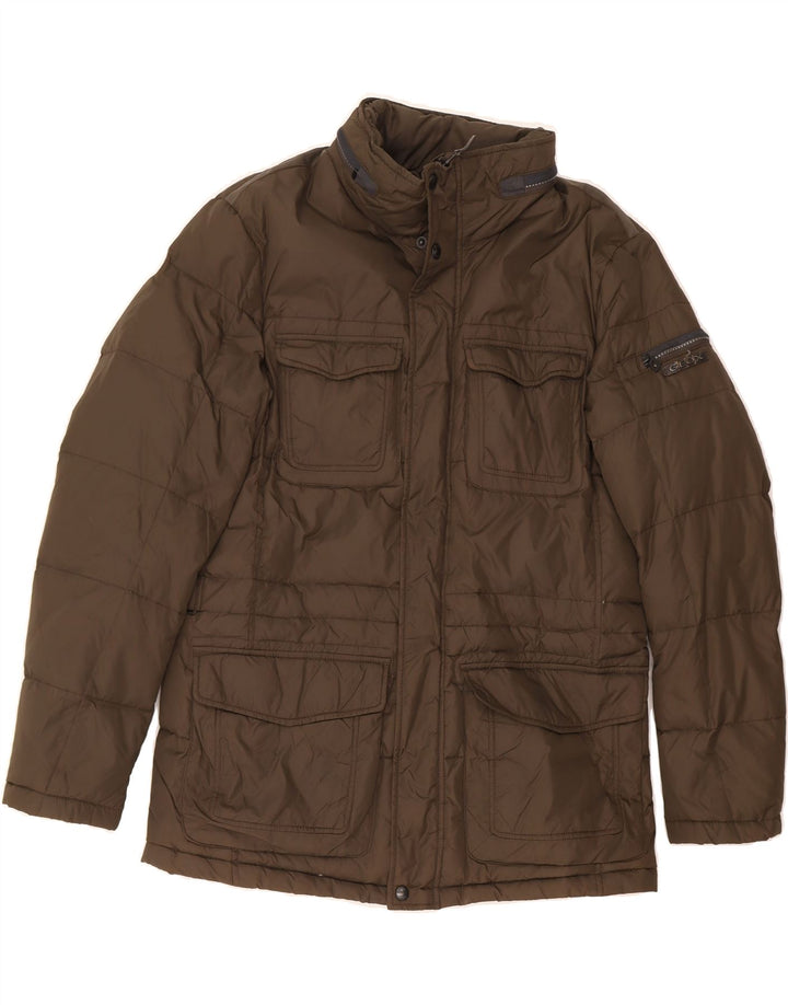 GEOX Mens Hooded Padded Jacket UK 42 XL Brown Polyamide Vintage Geox and Second-Hand Geox from Messina Hembry 