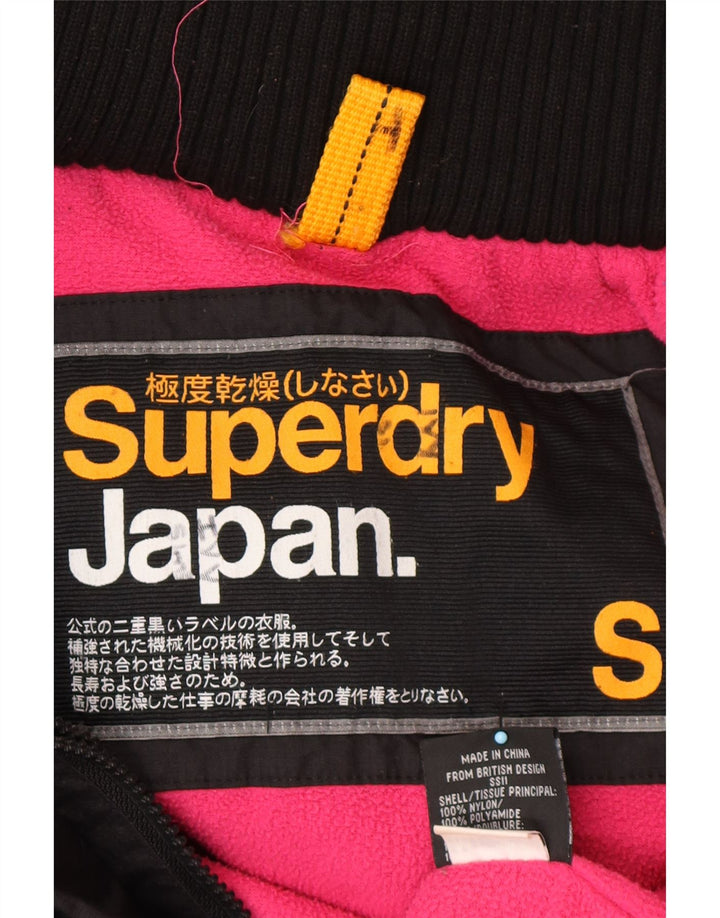SUPERDRY jachetă de vânt cu glugă, cu glugă, pentru femei, UK 10, neagră