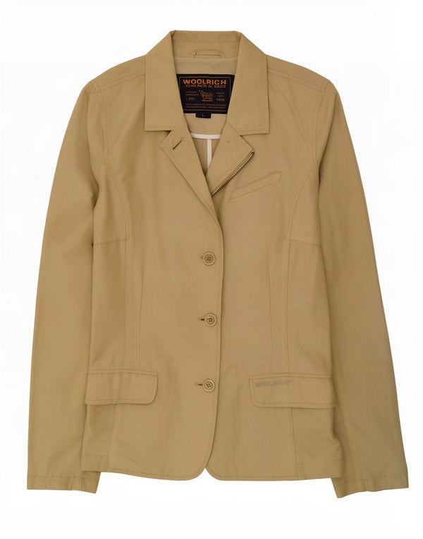 Sacou Woolrich pentru femei cu 3 nasturi, UK 16, bumbac kaki mare