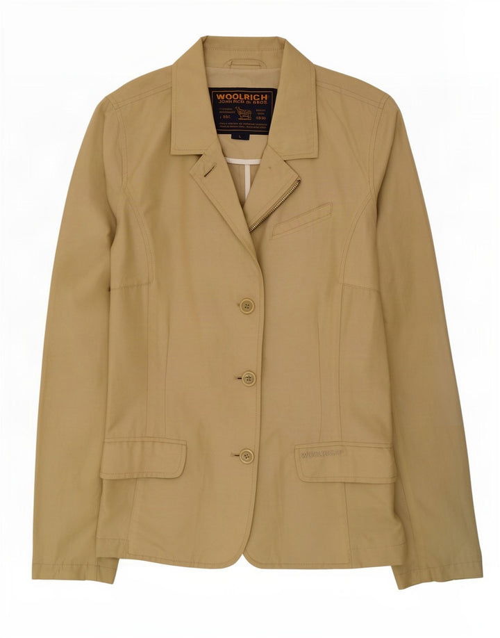 Sacou Woolrich pentru femei cu 3 nasturi, UK 16, bumbac kaki mare
