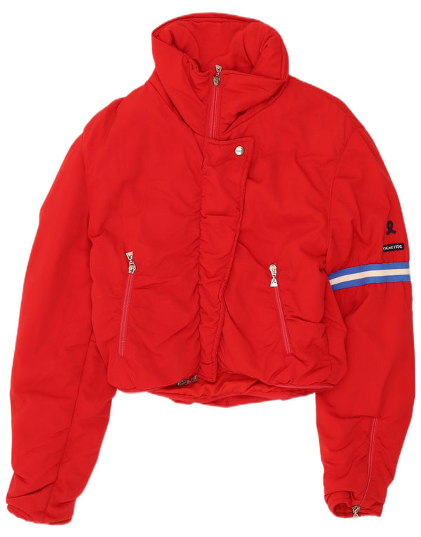 Jachetă de damă vintage căptușită EU 38 Roșu Mediu Poliamidă