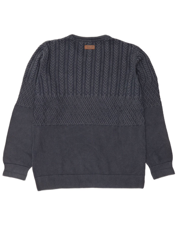 Pulover pentru bărbați Marlboro Classics, cu gât de barcă, 2XL, bumbac bleumarin