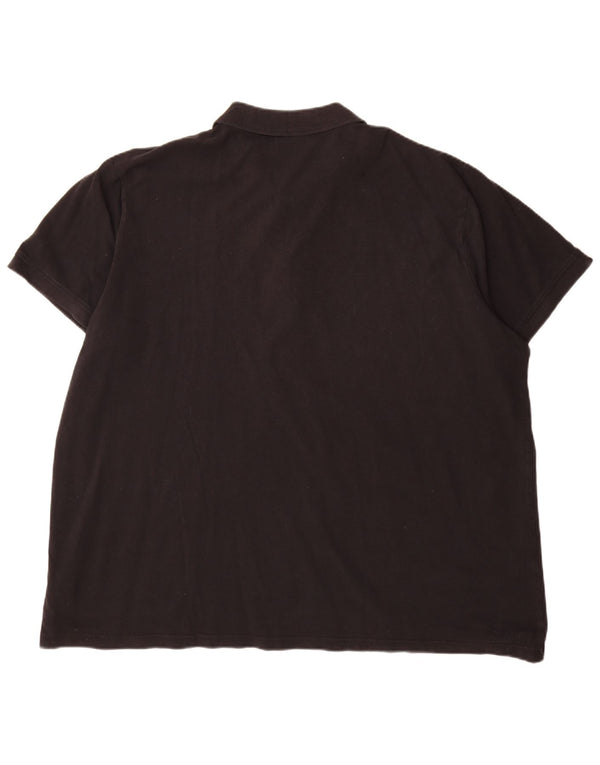 Cămașă polo pentru bărbați Kappa 4XL bumbac negru