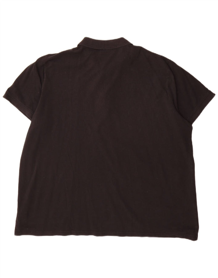 Cămașă polo pentru bărbați Kappa 4XL bumbac negru